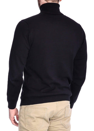 Arthur Black Arthur Black Men's Black Pullover Cotton Blend Turtleneck Sweater Shirt