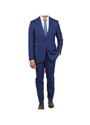 dark blue gabardine men's suit