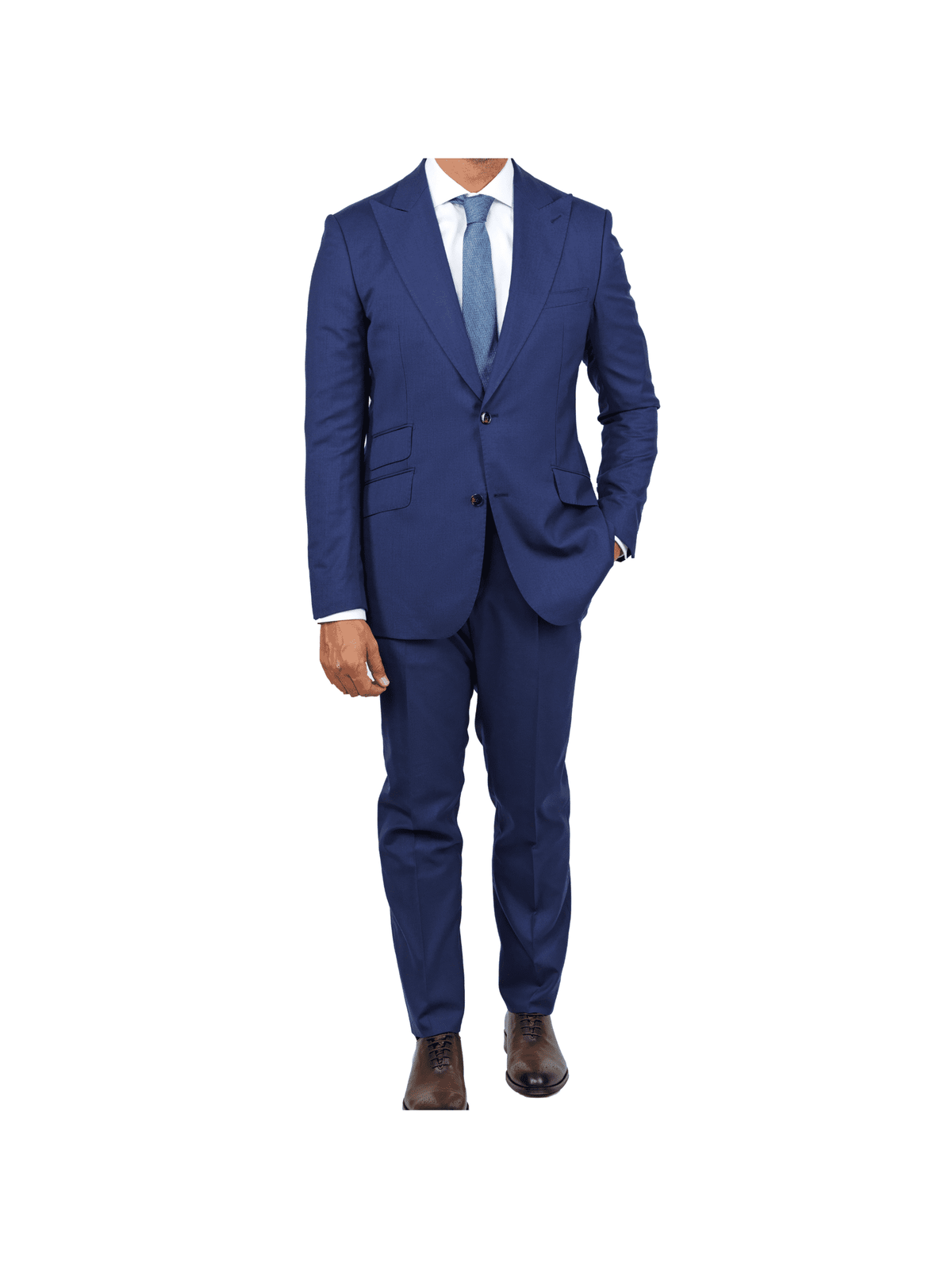 dark blue gabardine men&#39;s suit
