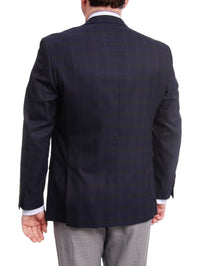 Thumbnail for Arthur Black BLAZERS Arthur Black Classic Fit Blue With Brown Plaid Two Button Wool Blazer Sportcoat