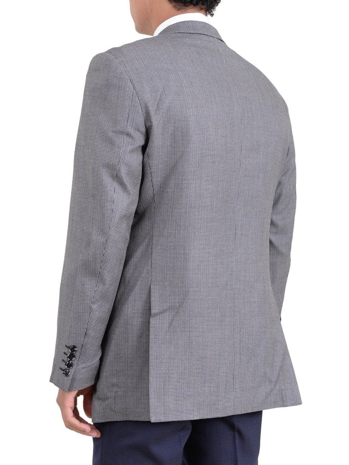 Arthur Black BLAZERS Arthur Black Classic Fit Gray Houndstooth Two Button Wool Blazer Sportcoat