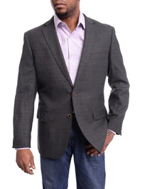 Thumbnail for Arthur Black BLAZERS Arthur Black Classic Fit Gray With Brown Plaid Two Button Wool Blazer Sportcoat