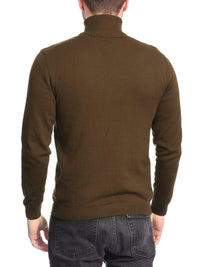 Thumbnail for Arthur Black Default Category Migrated Arthur Black Men's Solid Brown Pullover Cotton Blend Turtleneck Sweater Shirt