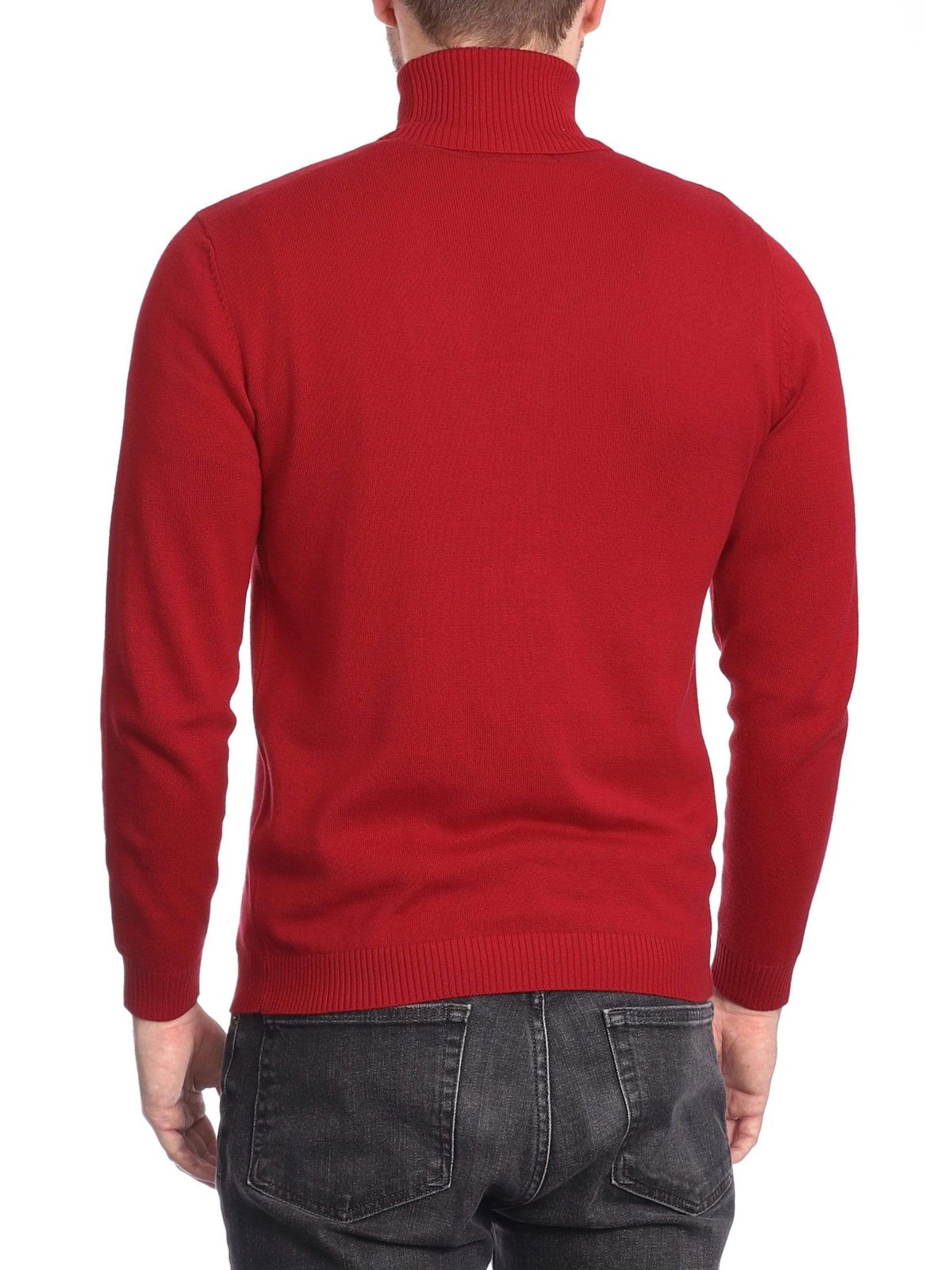 Arthur Black Default Category Migrated Arthur Black Men&#39;s Solid Red Pullover Cotton Blend Turtleneck Sweater Shirt