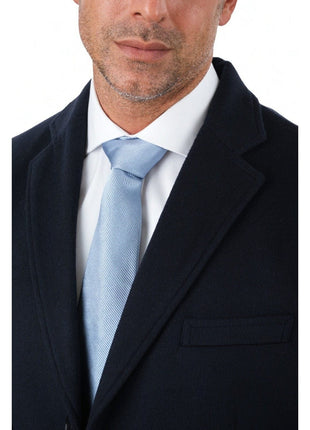 Arthur Black OUTERWEAR Men's Regular Fit Navy Blue Full Length Wool Cashmere Overcoat Topcoat