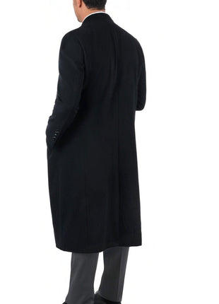 Arthur Black OUTERWEAR Regular Fit Solid Full Length Wool Cashmere Overcoat