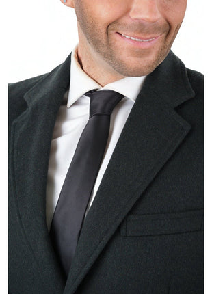 Arthur Black OUTERWEAR The Suit Depot Men's Wool Cashmere Single Breasted Hunter Green 3/4 Length Top Coat