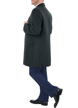Arthur Black OUTERWEAR The Suit Depot Men's Wool Cashmere Single Breasted Hunter Green 3/4 Length Top Coat