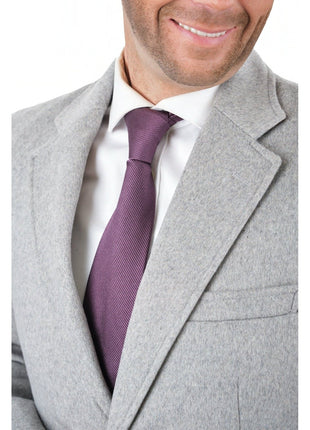 Arthur Black OUTERWEAR The Suit Depot Men's Wool Cashmere Single Breasted Light Gray 3/4 Length Top Coat