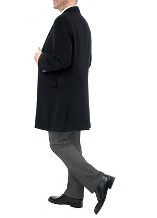 Arthur Black Sale Coats The Suit Depot Men's Wool Cashmere Single Breasted Black 3/4 Length Top Coat