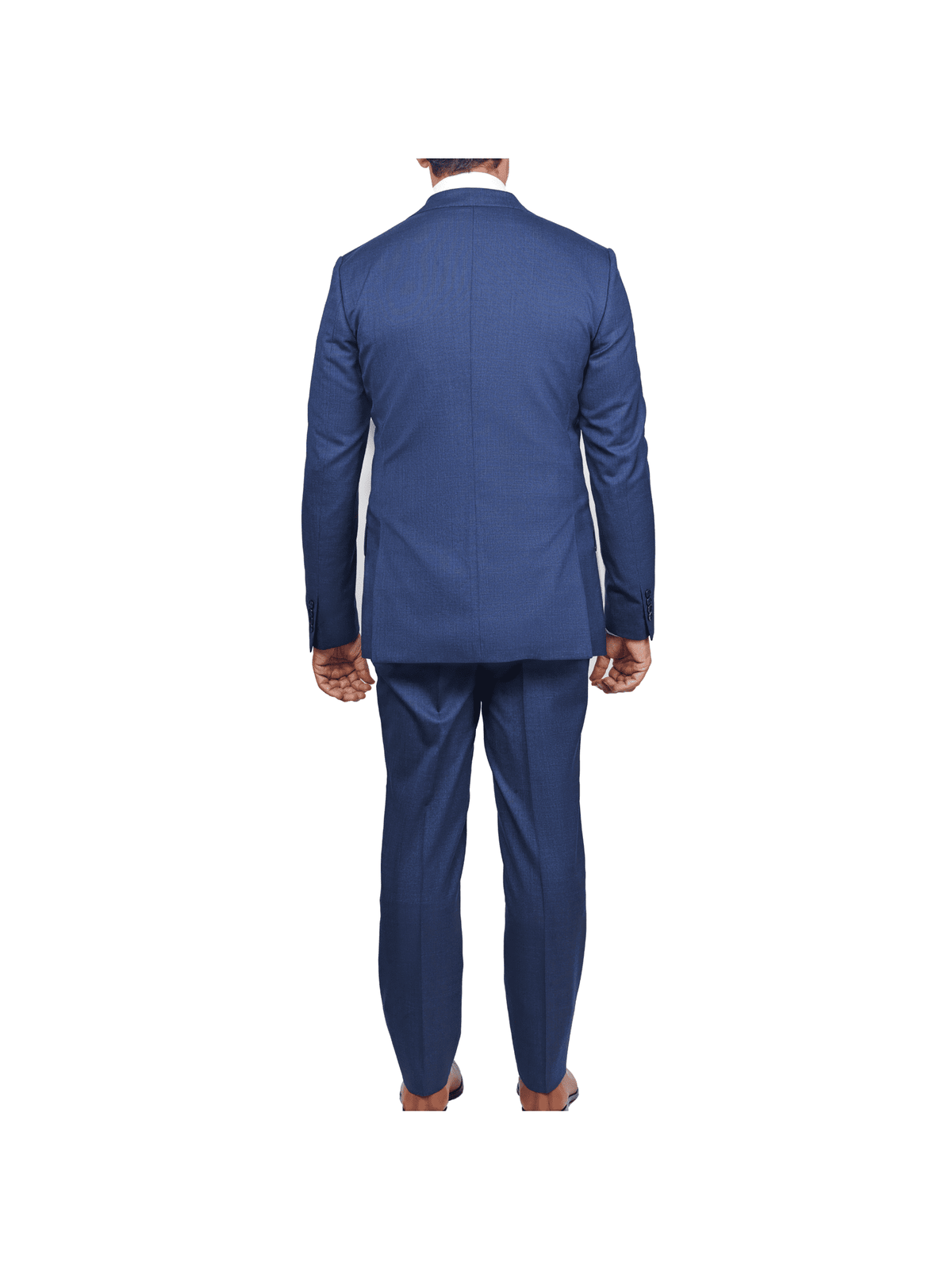 Arthur Black SUITS Arthur Black Slim Fit Blue Textured Natural Stretch Barberbis Worsted Wool Suit
