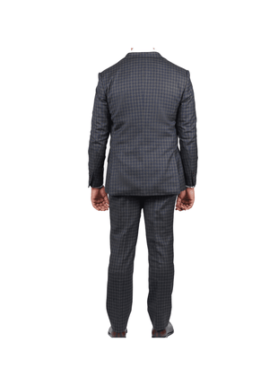 Arthur Black SUITS Arthur Black Slim Fit Grey Blue Check Light Flannel Reda Wool Suit