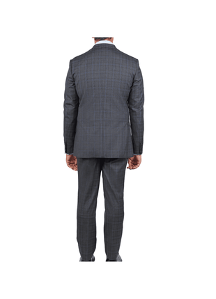 Arthur Black SUITS Arthur Black Slim Fit Grey Glen Plaid Zignone Worsted Wool Suit