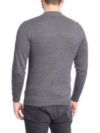 Thumbnail for Arthur Black SWEATERS Arthur Black Men’s Charcoal Gray Pullover Cotton Blend Mock Neck Sweater Shirt