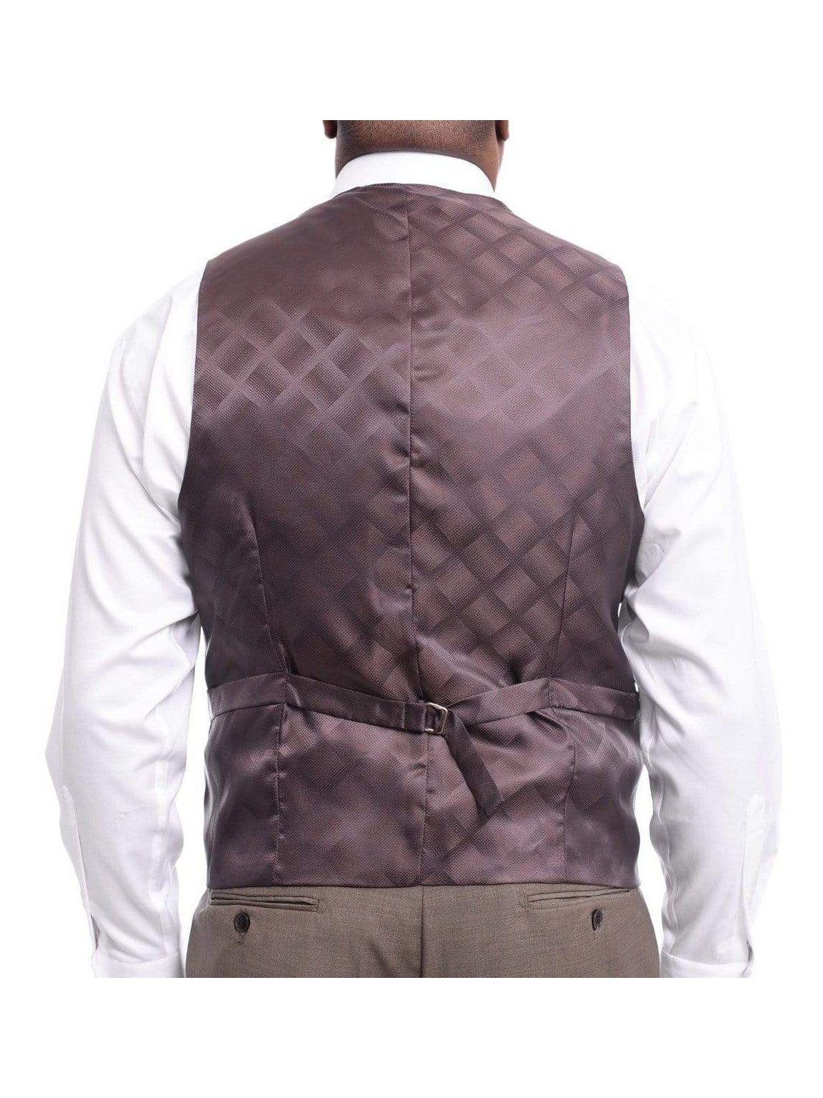 Arthur Black THREE PIECE SUITS Arthur Black Classic Fit Solid Heather Olive Green Three Piece Wool Suit