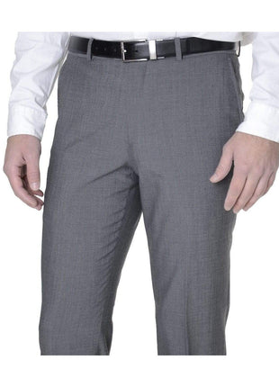 Bar III PANTS 32X30 Bar III Mens Slim Fit Gray Textured Flat Front Wool Blend Dress Pants