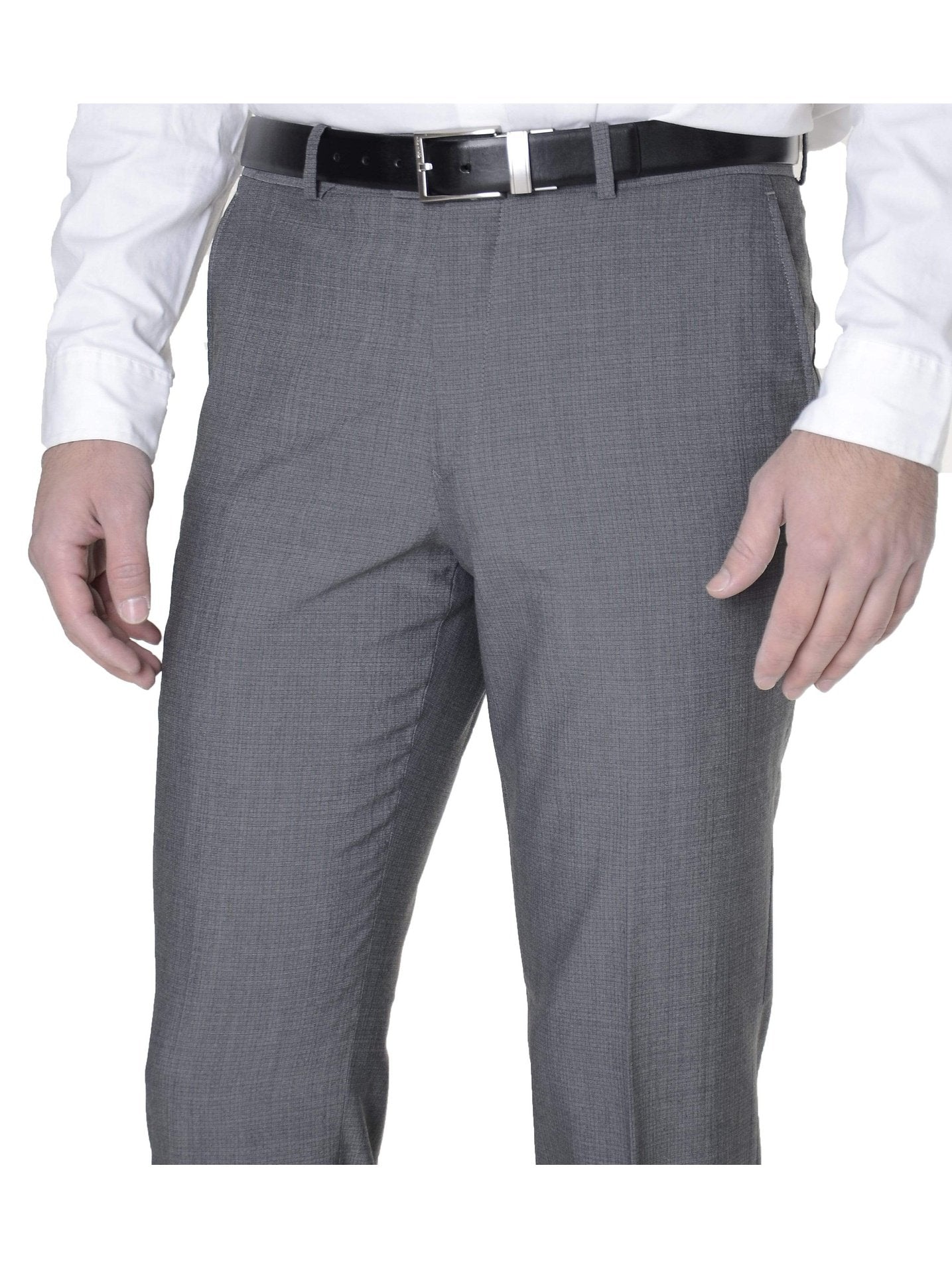 Bar III Men Dress Pants Gray Size 30X30 Flannel Flat Front Wool Slim Bar III Men Dress Pants Gray Size 30X30 Flannel Flat Front Wool Slim