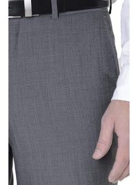 Thumbnail for Bar III PANTS Bar III Mens Slim Fit Gray Textured Flat Front Wool Blend Dress Pants