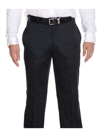 Thumbnail for Bloomingdale's PANTS 32W Bloomingdale's Classic Fit Solid Black Flat Front Cotton Washable Dress Pants