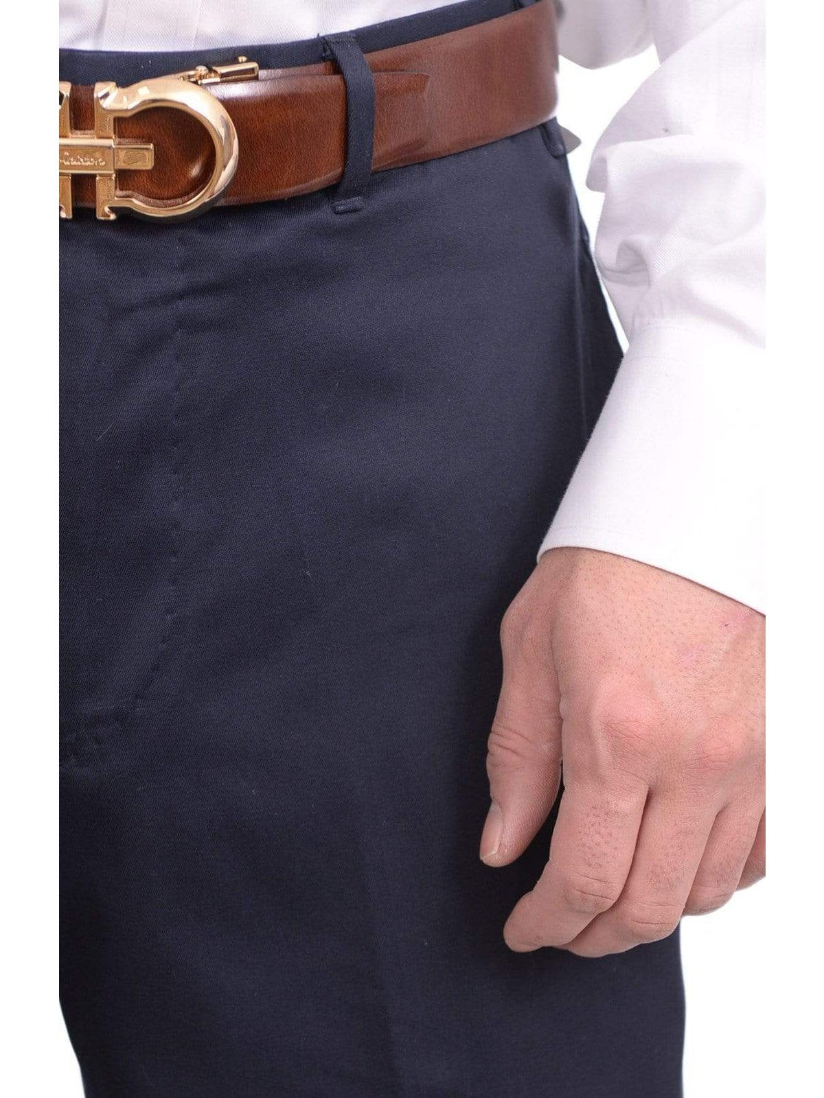 Shop Bloomingdale's Blue 100% Cotton Pants | The Suit Depot Shop Bloomingdale's Blue 100% Cotton Pants | The Suit Depot