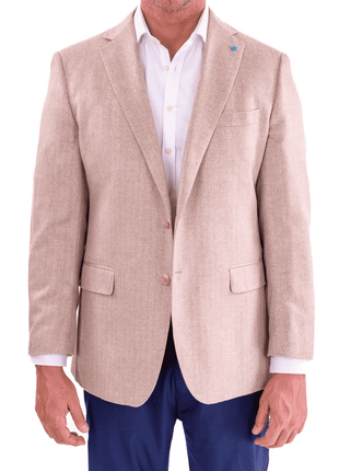 Blujacket BLAZERS 38R Blujacket Mens Sand Regular Fit Silk Cashmere 2 Button Blazer Sportcoat