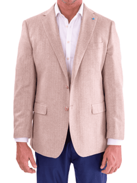 Thumbnail for Blujacket BLAZERS 38R Blujacket Mens Sand Regular Fit Silk Cashmere 2 Button Blazer Sportcoat