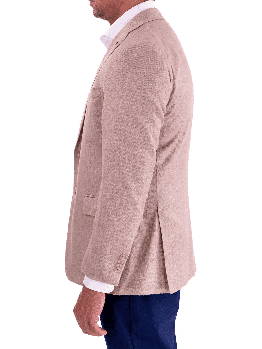 Blujacket BLAZERS Blujacket Mens Sand Regular Fit Silk Cashmere 2 Button Blazer Sportcoat