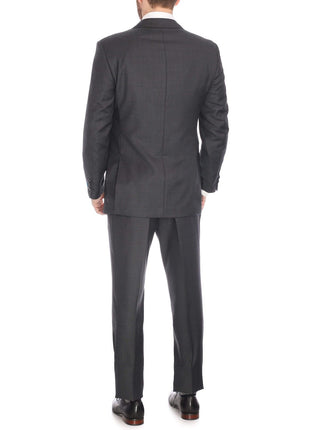 Blujacket SUITS Blujacket Men's Charcoal Gray 100% Wool Canvassed Regular Fit Suit