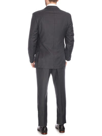 Thumbnail for Blujacket SUITS Blujacket Men's Charcoal Gray 100% Wool Canvassed Regular Fit Suit