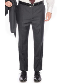 Thumbnail for Blujacket SUITS Blujacket Men's Charcoal Gray 100% Wool Canvassed Regular Fit Suit