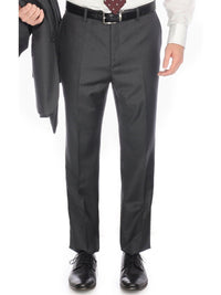 Thumbnail for Blujacket SUITS Blujacket Men's Charcoal Gray 100% Wool Canvassed Slim Fit Suit