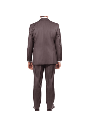 Blujacket SUITS Blujacket Mens Brown 100% Reda Wool Regular Fit Suit