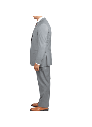 Blujacket SUITS Blujacket Mens Light Gray Wool Cashmere Regular Fit 2 Piece Suit