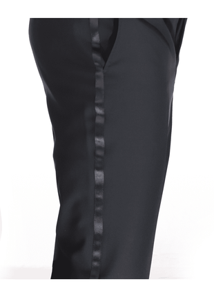 Blujacket TUXEDOS Blujacket Mens Solid Black 100% Wool Regular Fit Tuxedo Suit With Shawl Lapel