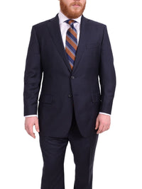 Thumbnail for Blujacket TWO PIECE SUITS Blujacket Classic Fit Navy Blue Herringbone Half Canvassed Angelico Wool Suit