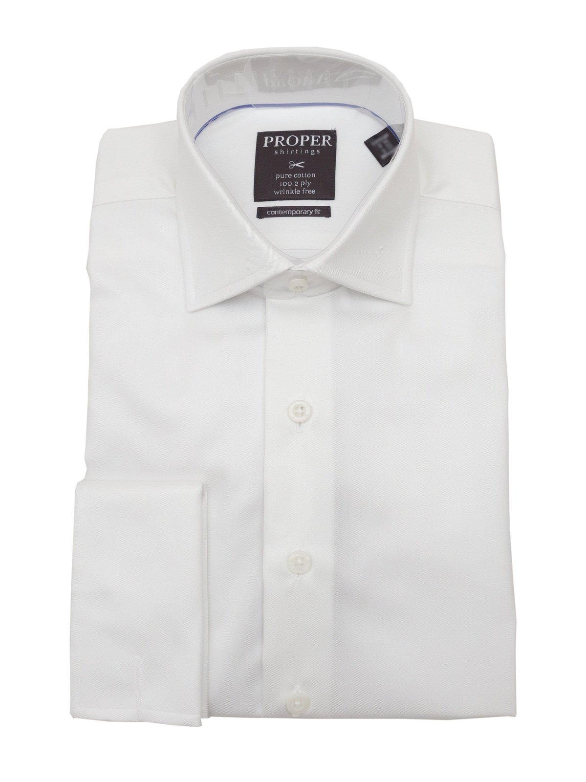 Mens Cotton Solid White Slim Fit Spread Collar Wrinkle Free Dress Shirt, 15 / 34/35 Mens Cotton Solid White Slim Fit Spread Collar Wrinkle Free Dress Shirt, 15 / 34/35