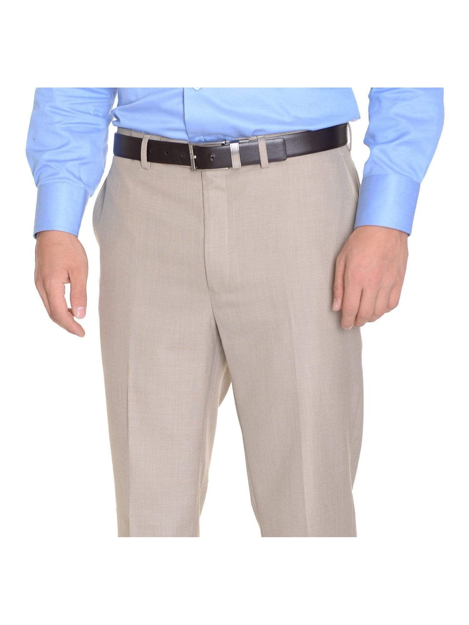 Shop Calvin Klein Slim Fit Tan Washable Dress Pants The Suit Depot