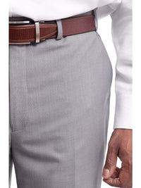 Thumbnail for Calvin Klein Sale Pants Calvin Klein Body Slim Fit Solid Light Gray Flat Front Washable Dress Pants