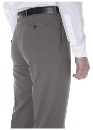 Calvin Klein Sale Pants Calvin Klein Mens Slim Fit Taupe Herringbone Flat Front Wool Dress Pants