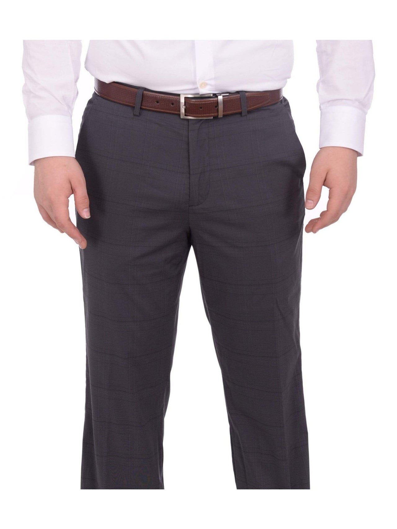 Shop Calvin Klein Gray Cotton Blend Pants The Suit Depot