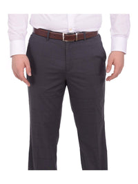 Thumbnail for Calvin Klein Sale Pants Calvin Klein Regular Fit Gray Glen Plaid Flat Front Cotton Blend Dress Pants