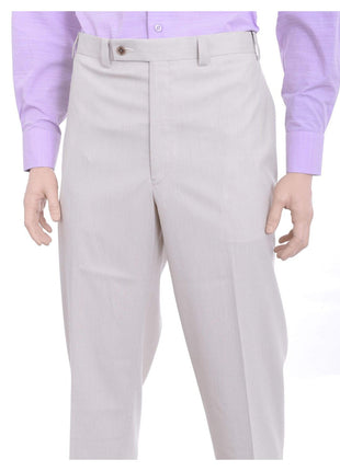 Calvin Klein Sale Pants Calvin Klein Regular Fit Tan Striped Flat Front Dress Pants