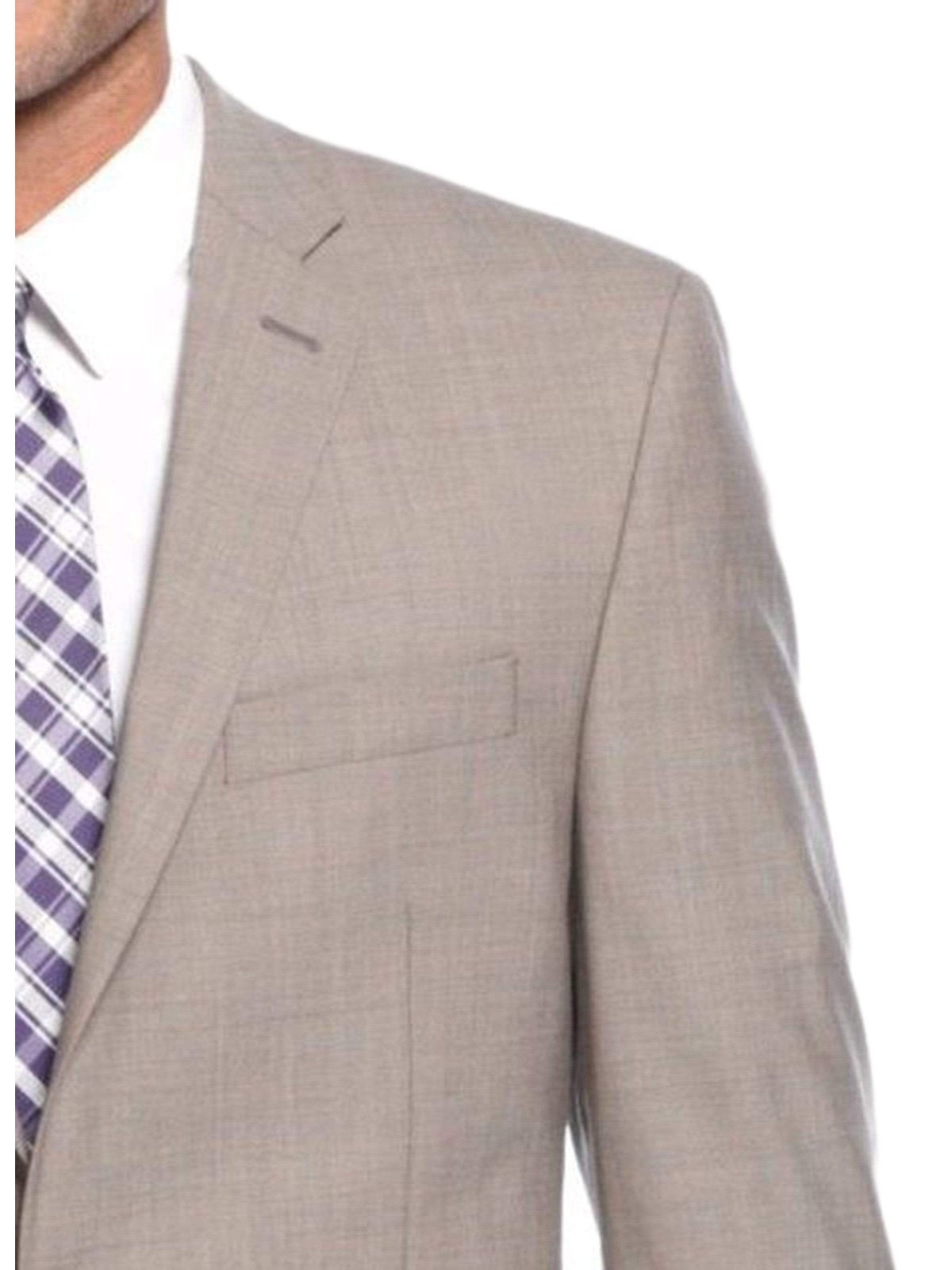Calvin Klein TWO PIECE SUITS Calvin Klein Extreme X Slim Fit Light Gray Mini Check Two Button Wool Suit