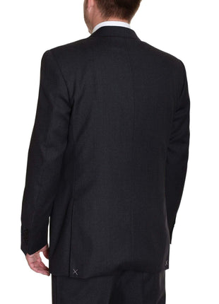 Canali TWO PIECE SUITS Canali 38S 48 40S Drop 4 Solid Heather Charcoal Gray Three Button Wool Suit