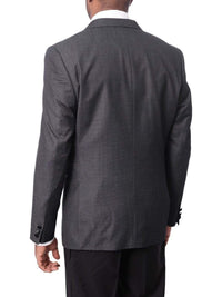 Thumbnail for Caravelli TWO PIECE SUITS Caravelli Mens Black Pindot Slim Fit 3 Piece Tuxedo Suit With Satin Lapels