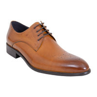 Thumbnail for Carrucci Shoes For Amazon 10.5 D-M Carrucci Men's Genuine Leather Cognac Brown Lace Up Oxford Brogues Dress Shoes