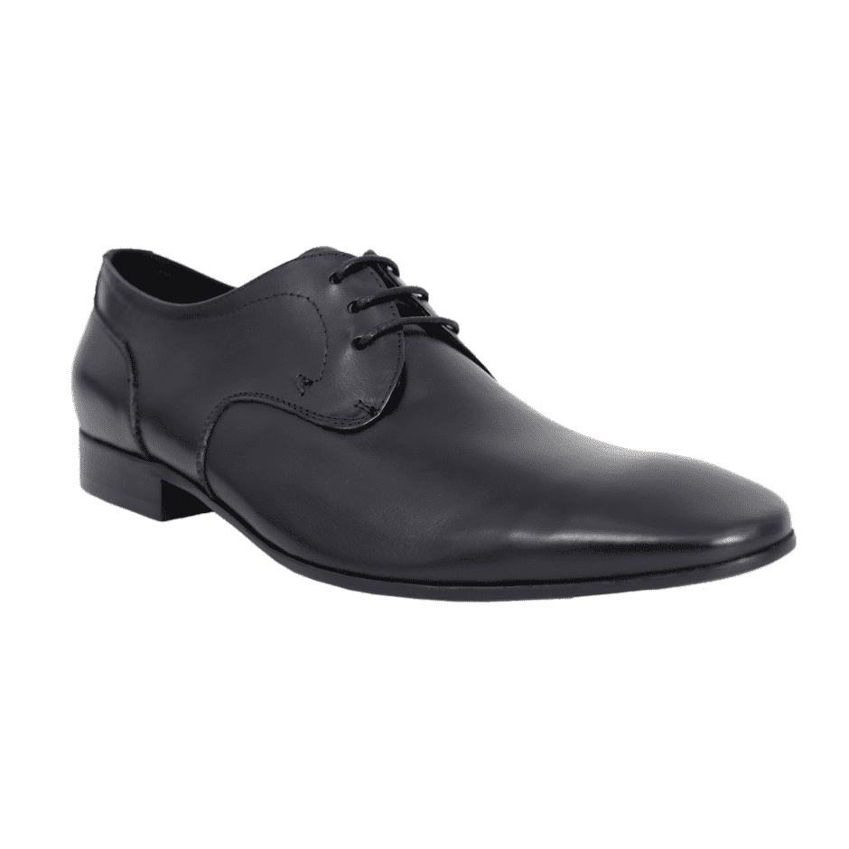 Shop Carrucci Black Leather Shoes The Suit Depot