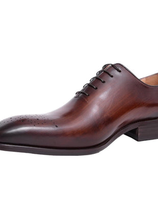 Carrucci Shoes For Amazon Carrucci Mens Brown Chestnut Whole Cut Oxford Leather Dress Shoes