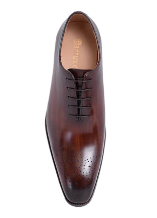 Carrucci Shoes For Amazon Carrucci Mens Brown Chestnut Whole Cut Oxford Leather Dress Shoes