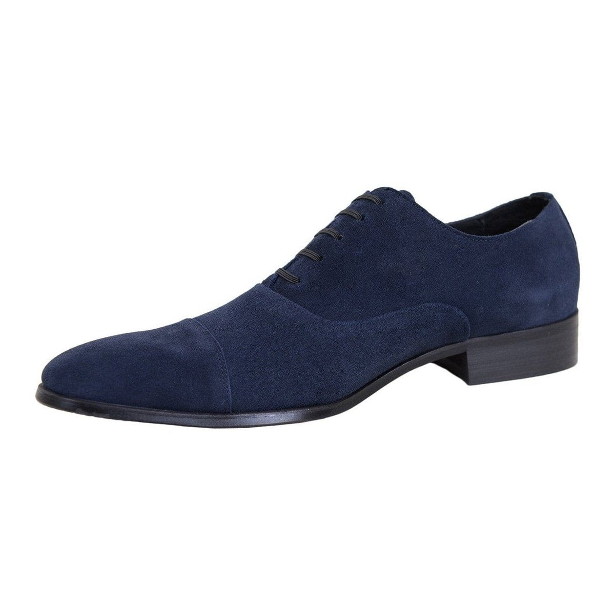 Carrucci Shoes For Amazon Carrucci Mens Navy Blue Suede Cap Toe Oxford Leather Dress Shoes